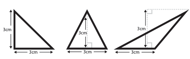 Calculate the area of a triangle. Calculating the area of a triangle