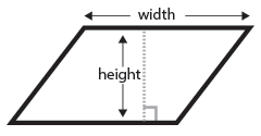 Calculating the area of a parallelogram. Calculating the area of a parallelogram.