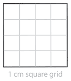 Calculating area with a grid Using a grid to calculate the area of a shape.