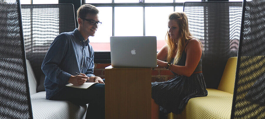 Bad habits that hinder interviews. Young professionals conducting an interview.