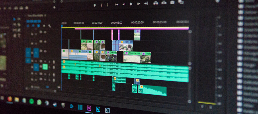 Working with Adobe Premiere.